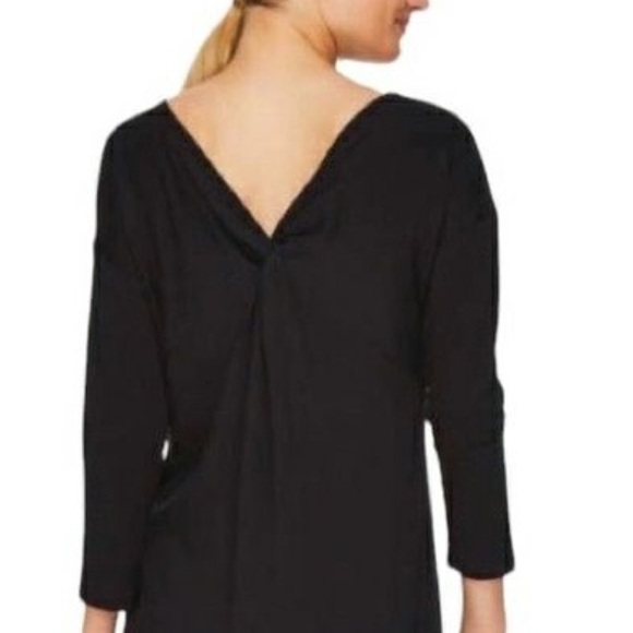 Loft Outlet NWT Lounge Black Fleece Lined Soft Warm Twist back Size Small - Picture 2 of 12